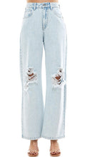Cargar imagen en el visor de la galería, Wide Leg Distressed Jeans